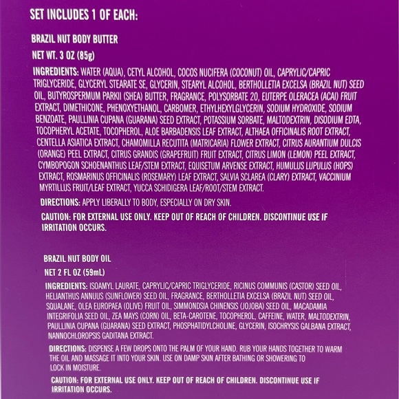 3pc Gift Set Trader Joe's Brazil Nut Body Butter Body Mist & Body Oil Limited - Picture 4 of 6